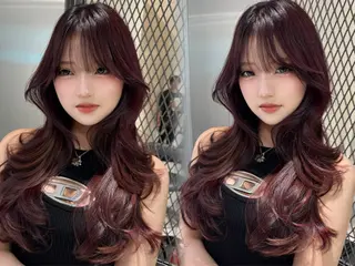 ロング カラー ブリなしWカラー✨️ 髪質改善【タケル】のヘアスタイル