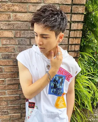 ショート カラー パーマ ヘアアレンジ メンズ Loy所属・メンズヘア特化 パーマ 縮毛矯正🔷のヘアスタイル