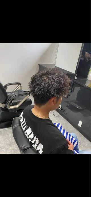 ショート パーマ メンズ 前田賢生 ご新規様はNGのヘアスタイル