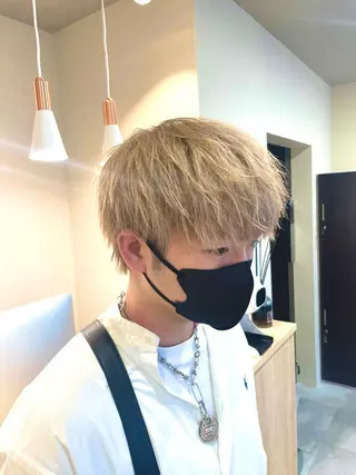 ショート カラー メンズ Lia所属・皆木 智晴のヘアスタイル