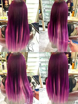 ロング カラー エクステ原宿 シンヤのヘアスタイル