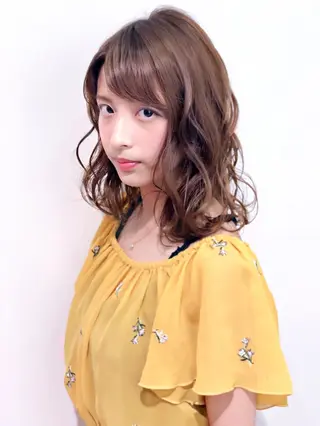 ミディアム カラー ディレクター ノナカのヘアスタイル