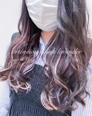 ロング 横浜🍒ルーツカラー エクステ／RIEのヘアスタイル