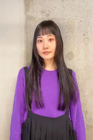 ロング カラー パーマ/レイヤー 岩山丈一郎のヘアスタイル