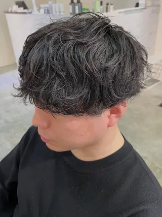 ショート パーマ メンズ ハイトーン/ネイル /ミウ 🌺❤︎のヘアスタイル