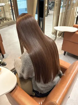 ロング 💎【髪質改善カラー 艶髪×縮毛矯正】💎のヘアスタイル