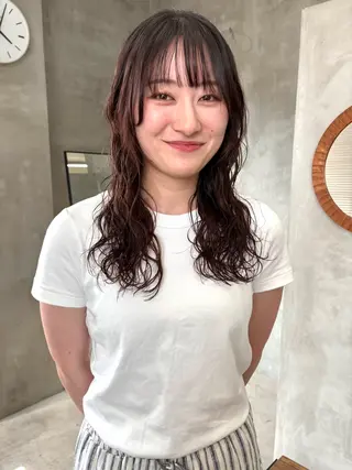 セミロング パーマ tetohair 森田浩平のヘアスタイル