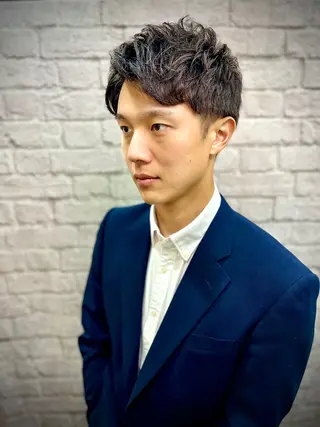 ショート パーマ メンズ 赤坂barber 古澤慶一郎【モテ髪】のヘアスタイル