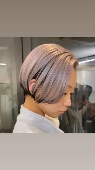 ショート 海外ハイトーン 🇺🇸sakiのヘアスタイル