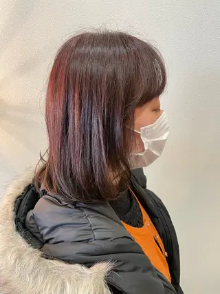 ミディアム カラー ノンダメージサロン/ 豊中/美容室のヘアスタイル