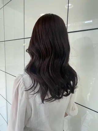 セミロング るか/透明感 カラー/アレンジのヘアスタイル