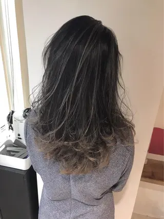 ミディアム カラー パーマ 💘透明感カラー💘 沖本 将宏のヘアスタイル