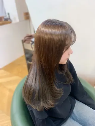 ロング カラー soëll所属・🤍そぶえ　ゆうな/ 暖色カラー/縮毛矯正のヘアスタイル