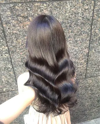 ロング レイヤー🤍 ベージュ🤍　聖奈のヘアスタイル