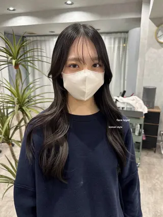 ロング カラー v-lab studio所属・韓国レイヤーカット/ 艶カラー/ noaのヘアスタイル