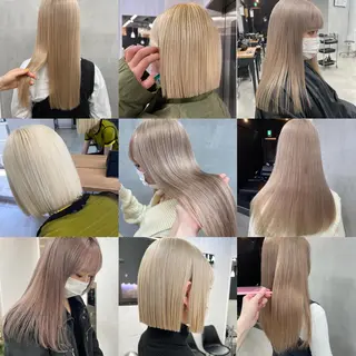 ロング カラー ヘアアレンジ 韓国/ハイトーン/ ボブ🎀MIKU🎀のヘアスタイル