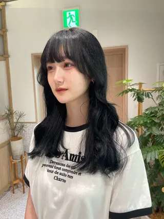 ロング カラー ヘアアレンジ トレンドlayer cut💐mihoのヘアスタイル