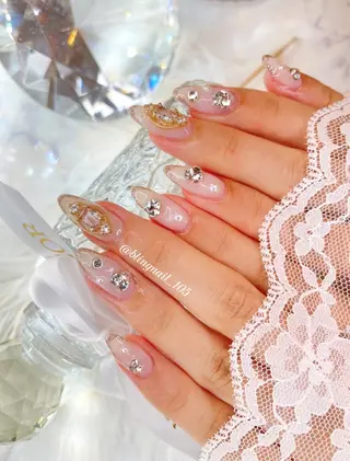 ネイル 23時まで❤︎韓国、 ワンホンネイルのネイルデザイン