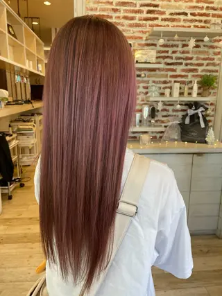 ロング カラー Crén by marie 真嘉比店所属・東恩納 誠のヘアスタイル