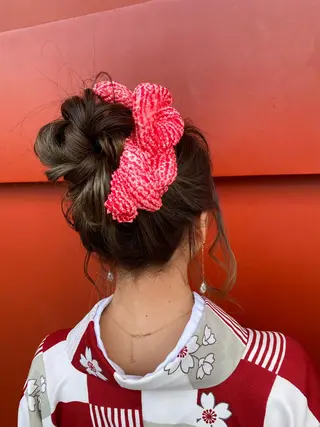 ミディアム 六本木/ヘアセット /hairmakeのヘアスタイル