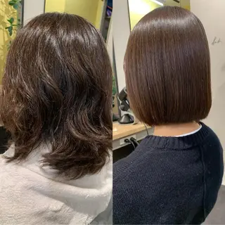 ショート パーマ hub hair レイヤー/透明感のヘアスタイル