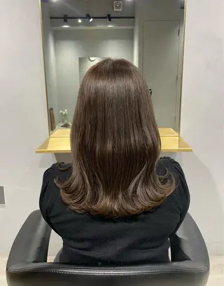 セミロング カラー 【arc】Ruri コテ巻き風パーマのヘアスタイル