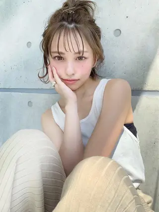 ショート カラー ヘアアレンジ 【赤み消しカラー】 中野浩太のヘアスタイル