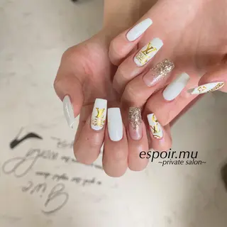 ロング ネイル espoir. muのネイルデザイン