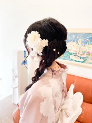 セミロング ヘアアレンジ 織田 悦子のマツエク・マツパデザイン