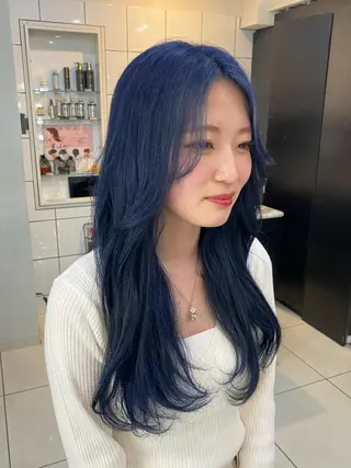 ロング カラー 韓国ヘア/ハイトーン RYUSEIのヘアスタイル
