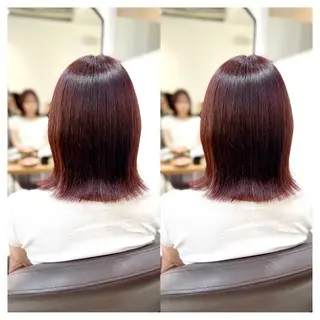 ミディアム カラー 村山 茉衣のヘアスタイル