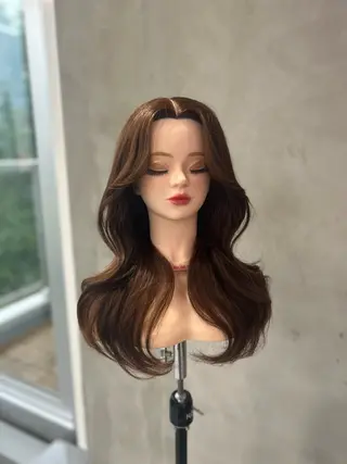 セミロング カラー 🤍韓国ヘア/ 楓🤍のヘアスタイル