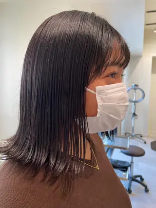 ミディアム ボブ/インナーカラー /眉毛/Miyuのヘアスタイル