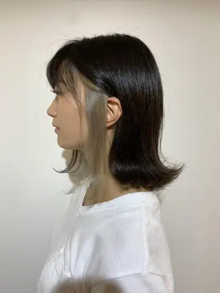 セミロング 🇰🇷透明感×ハイ トーン🌟tomoのヘアスタイル