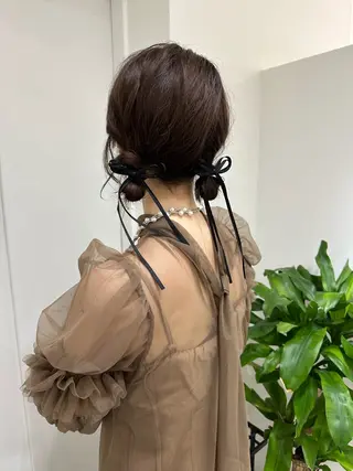 ミディアム ヘアアレンジ レイヤー/ナチュラル 💐nao.のヘアスタイル