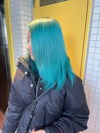 セミロング カラー ヘアアレンジ 韓国レイヤーカット/ 儚げカラーチナツのヘアスタイル