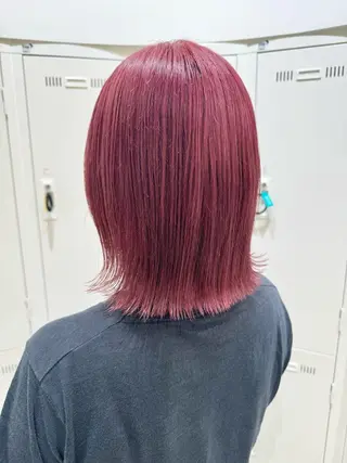 セミロング カラー 垢抜け/レイヤー/ ハイトーン/アスナのヘアスタイル