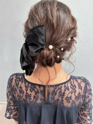 セミロング ヘアアレンジ セットサロン      ラフテル所属・大阪/ヘアアレンジ /似合わせset💐のヘアスタイル