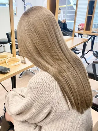 ロング カラー パーマ ヘアアレンジ メンズ キッズ ネイル マツエク・マツパ アイブロウ 韓国風×透明感カラー 髪質改善オタベシンヤのヘアスタイル