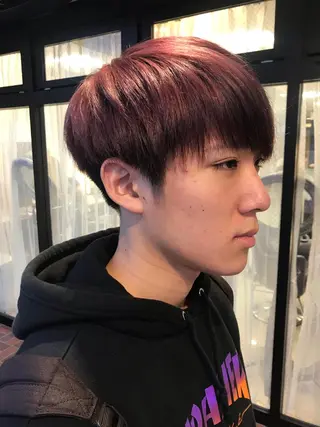 カラー メンズ ボブ/インナーカラー /眉毛/Miyuのヘアスタイル