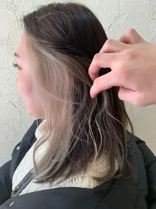 ミディアム カラー 髪質改善色素改善特化 keiのヘアスタイル