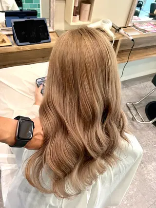 カラー ブリーチ/ストレート ダブルカラーtetoのヘアスタイル