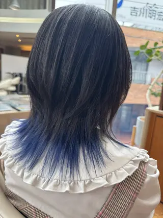 ミディアム カラー 小平 琳のヘアスタイル