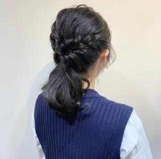 ミディアム カラー ヘアアレンジ 伊藤 玲衣のヘアスタイル