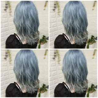 セミロング カラー ハイトーン/ブリーチ 山崎　悠次のヘアスタイル