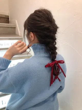 セミロング ヘアアレンジ 韓国カットパーマ✂︎ Toshiのヘアスタイル