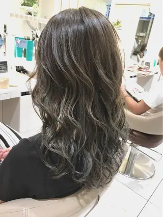 ミディアム カラー 山崎俊輔/髪質改善 /バレイヤージュのヘアスタイル