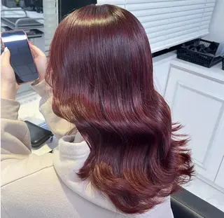 ロング ブリーチなし✦.* 暖色カラー🎀セナのヘアスタイル