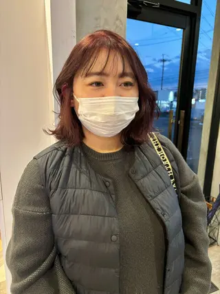 ミディアム カラー mata-L23 かのんのヘアスタイル