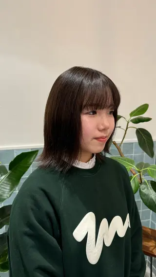 ミディアム 透明感/オリーブ /わがつまこうすけのヘアスタイル